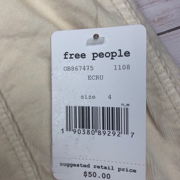 Free People NWT Cord Mini Skirt - Picture 4 of 5
